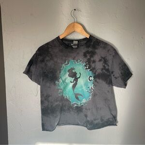 Disney The Little Mermaid Charcoal Cotton Tie Dye T-Shirt size Medium